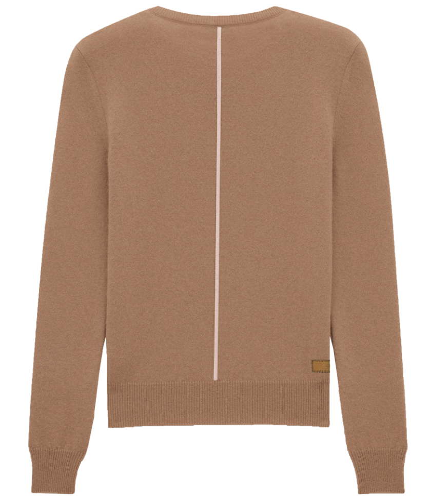Cashmere Blend Crewneck: Caramel